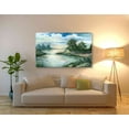 thumbnail image 3 of Epic Graffiti 'Cerulean Sunrise' by Ethan Harper Canvas Wall Art, 54"x40", 3 of 3