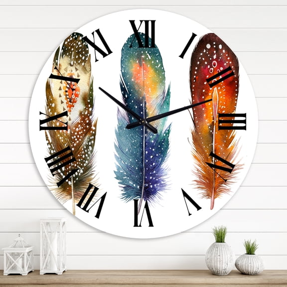 Designart 1 in Quartz Bohemian Wall Clock