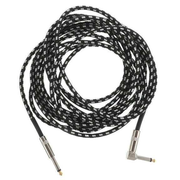 FRCOLOR Guitar Cable Guitar Cord Amp Cord Audio Instrument Cable Straight To Right Angle For Bass Electric Guitars Keyboard Mandolin 6m