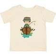 thumbnail image 3 of Inktastic Fishing Boy, Fisherman, Fishing Rod, Brown Hair Boys Baby T-Shirt, 3 of 5