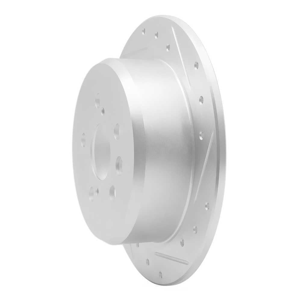 Dynamic Friction Company 631-76066R DFC Brake Rotor - Drilled And Slotted - Silver