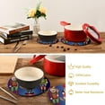 thumbnail image 5 of SKYSONIC Christmas Retro Nutcrackers Pot Holders Trivets, 2 Pcs Heat Resistant Trivets,Funny Drum Cotton Thread Weave Mats for Hot Pads Pans Pot Bowl Teapot for Kitchen Decor, 5 of 7
