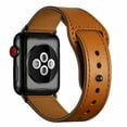 thumbnail image 2 of Compatible with iWatch Band 45mm 44mm 42mm 41mm 40mm 38mm, Genuine Leather Replacement Band Strap Compatible with Apple Watch SE Series 7 6 5 4 3 2 1, 2 of 12