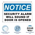 thumbnail image 3 of ADA CENTRAL SIGNS - Notice Security Alarm Will Sound if Door is Opened Sign - ADA Compliant Digitally Printed Text Wall Signs - OSHA Security, Safety Sign for Office, Worksite, 3 of 7