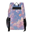 thumbnail image 3 of PVC Transparent Backpacks Clear Backpack for Travel and Outings Pink and White Hearts Pattern, 3 of 7