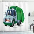 thumbnail image 1 of Ambesonne Garbage Truck Shower Curtain, Funny Trash Truck, 69"Wx75"L, Multicolor, 1 of 3