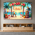 thumbnail image 3 of Tropical Design Aloha Banner Floral Decorative Luau Beach Party Flamingo Backdrop for Summer Event Tropical Gathering Outdoor Decoration, 3 of 7