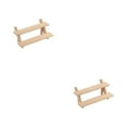 thumbnail image 2 of Maytalsory Large Capacity Storage Rack Wide Application Smooth Line Wood Jewelry Display Stand Jewelry Display Rack Wooden Display 2 Layers 2Set, 2 of 6