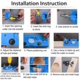 thumbnail image 4 of 35mm Concealed Hinge Jig Guide Locator Kit with Drill Bit - Hinge Drilling Hole Router Jig Hardware Template Guide Woodworking Tools for Kitchen Cabinet Doors Hinge (blue), 4 of 5