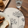 thumbnail image 3 of Farmhouse Dandelion Round 13 Inch Placemats Set of 8, Spring Modern Minimalist Country Flower HeatResistant Non Slip Place Mats for Dining Table, Wipeable Braided Kitchen Table Mats for Housewarming, 3 of 9