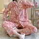 thumbnail image 5 of Conjunto de pijama de mujer de 2 piezas, ropa de dormir, ropa de estar por casa, manga larga, botones, 5 of 5