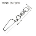 thumbnail image 2 of Unique Bargains 92LBS Roulements à Billes en Acier Inoxydable Pêche Snap Pivotants, 20 Pack, 2 of 5