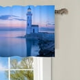thumbnail image 5 of 1 Panel Nautical Ocean Kitchen Valance Curtains for Windows, White Lighthouse Coastal Window Treatment Rod Pocket Drapes Valances for Bathroom, 54" X 18", 5 of 6
