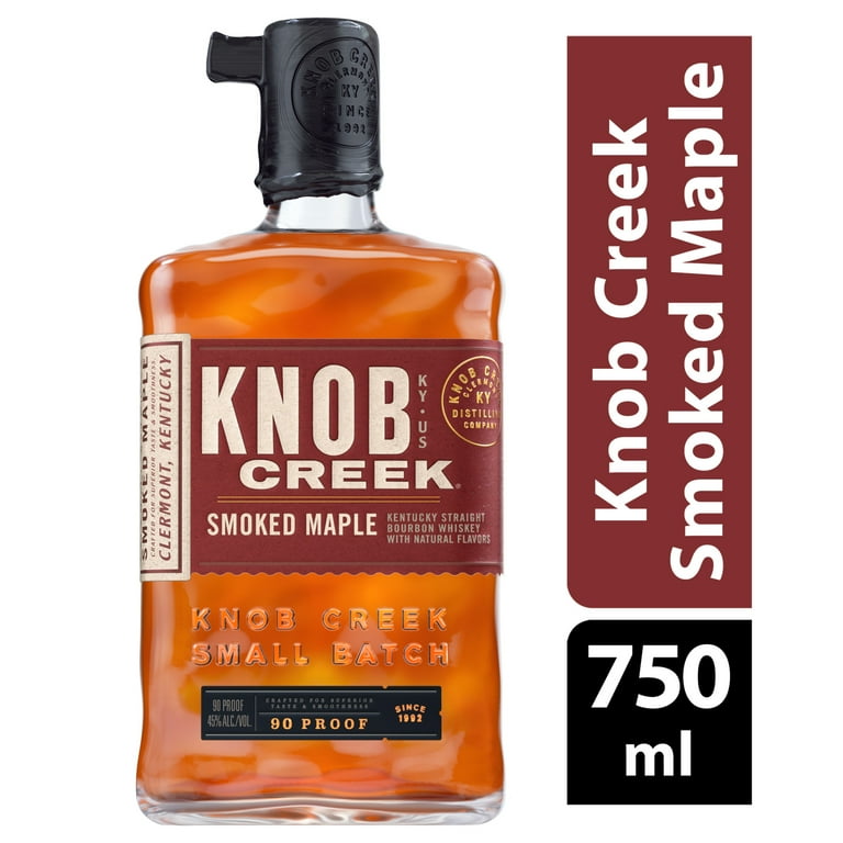 Knob Creek Smoked Maple Flavored Whiskey, 750 ml Bottle, 45% ABV