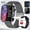 Black, variant on Steel Band 2.01" 240P Smartwatch, Magnetic Charging, Wireless Call & Flashlight, Valentine Gift for iOS Android