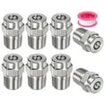 thumbnail image 1 of Uxcell 8 Paquete de Consejos de Limpieza de Superficie - 25 Grados 1/4" NPT Macho Boquillas de Lavadora a Presión, Acero Inoxidable con Cinta de Sellado (Orificio de 1.07mm), 1 of 1