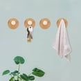 thumbnail image 2 of GOOHOCHY 4pcs ganchos de pared ganchos de madera natural ganchos montados en la pared ganchos de entrada de la pared, 2 of 7