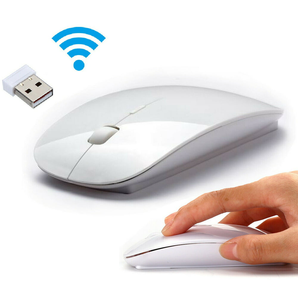 Mouse Nirkabel USB 2,4GHz untuk Apple Macbook Pro Air iMac PC