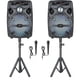 thumbnail image 1 of Parlantes PA Audiobox 20 cm Bluetooth con 2 Micrófonos – Pack, 1 of 7