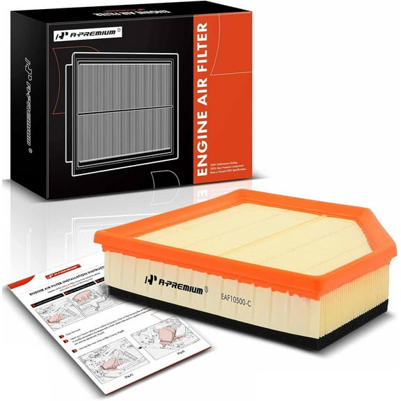 A-Premium Engine Air Filter Compatible with Volvo S60, S80, V60, V70, XC60, XC70, 2008-2016, 3.0L 3.2L, Replace# 30745344