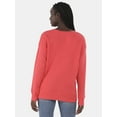 thumbnail image 3 of Women's and Women's Plus Christmas Santa Claus Graphic Sweatshirt Pullover from Holiday Time, Sizes S-XXXL, 3 of 5