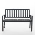 thumbnail image 3 of DEGUO Outdoor Wooden Garden Bench - 2-Person Acacia Wood Loveseat with Armrests, Backrest, Patio Park Bench for Backyard, Front Porch Bench (Gray, 3 of 6