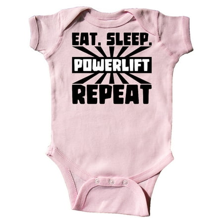 

Inktastic Eat Sleep Power Lift Repeat Gift Baby Boy or Baby Girl Bodysuit