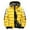 Yellow, variant on Outdoor Winter Reversible Mens Coat Thickened Jacket Removable Hood Casual Coat