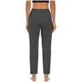 thumbnail image 3 of Hngshg Women's Track Pants Mid Waist Drawstring Straight Leg Tapered Lounge Pants with Pockets, 3 of 8