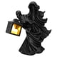 thumbnail image 2 of Adorno LED de Halloween, escultura de bruja de resina, estatua, linterna para jardín, terraza, festivales, color negro, 2 of 10
