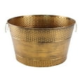 thumbnail image 1 of Lipstore Ice Bucket Holder Lightweight Galvanized Tub for Cocktails Beer Cooling bronze, 1 of 8