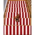 thumbnail image 2 of Stair Treads for Wooden Steps, Red Striped Peel and Stick Stair Treads with Adhesive, Christmas Farmhouse Red White Stripes Non Slip Indoor Stairs Runner Rugs Mats for Elders Dogs 8"x30" 4PCS, 2 of 7