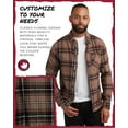 thumbnail image 4 of CANADA WEATHER GEAR Men's Flannel Shirt - Casual Button Down Long Sleeve Sweatshirts for Men (M-XXL), 4 of 7