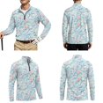 thumbnail image 2 of Xixirimido Cute Dolphins Floral 1/4 Zipper Long Sleeve Couples Golf Shirts Breathable Matching Couple Golf Shirts Moiture-wicking Quick Dry Matching Activewear for Fall Winter 3XL, 2 of 7