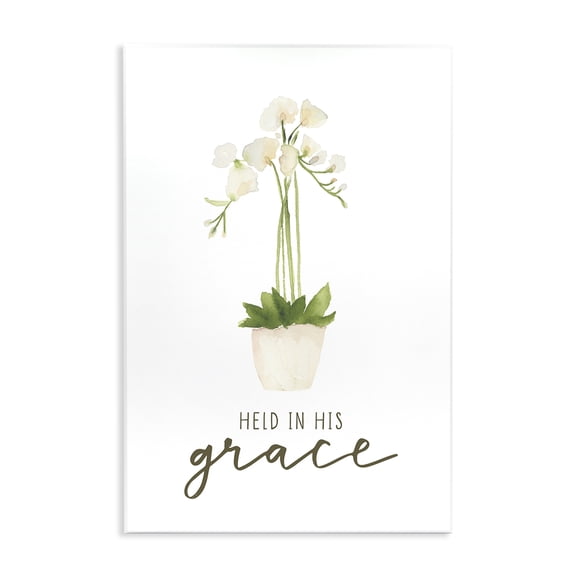 Stupell Industries Held In His Grace Botanical & Floral Painting Unframed Art Print Wall Art, 10 x 15