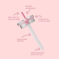 thumbnail image 5 of YAYA My First Travel Tumbler for Preschool & Kids 3+, Insulated Stainless Steel Tumbler with Reusable Silicone Straw & Spill-Proof Lid, Cup Holder Compatible, BPA-Free, 12oz, Pink, 5 of 10