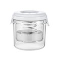 thumbnail image 2 of Tarro tipo prensa de 1300 ml con presión elástica - Envase plástico de encurtido de grado alimentario para kimchi, chucrut y verduras fermentadas caseras, 2 of 9