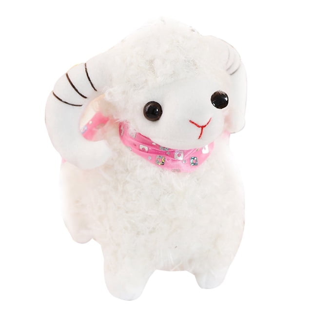 Lovely Plush Lamp Sheep Animal Soft Stuffed Doll Home Bed Sofa Decor Toy Gift(Blue)