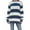Blue White Stripe 1, variant on Women Fashion Wild Sweater Contrast Color Stripe Round Neck Long Sleeve Knitted Pullovers Autumn Winter Loose Casual Tops
