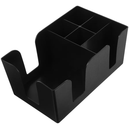 OFFIGAM Multi-Function Countertop Coffee Organizer Box with Black PP Material for Kitchen Storage and Coffee Accessories