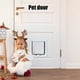 thumbnail image 1 of Puerta Abatible Para Perros Puerta de seguridad con solapa para perros y mascotas, dirección de control de bloqueo de 4 vías, puerta para mascotas (blanco XL) Wdftyju Libre de BPA, 1 of 3