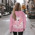 thumbnail image 3 of COEQINE Women's Hoodies Casual Printing Oversized Pullover Sweatshirts Soft Long Sleeves Y2K Cozy Fashion Loose Lightweight Sweatshirt Axolotl Pink Fall winter Outfits Clothes, S, 3 of 7