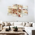 thumbnail image 3 of Elephant Stock Old Bridge Reminiscence Red Wall Art - Horizontal Multi Panel Canvas - Living Room Wall Decor - Abstract Multi Panel - Yellow And Red Decor By Silvia Vassileva - 75" x 48", 3 of 8