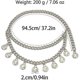 thumbnail image 3 of Alloy Waist Chain Body Chain For Women Waist Belt Coin Tassel Pendant Belly Chain Adjustable Body Harness For Jeans Dresses Gold-yh, 3 of 5