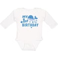 thumbnail image 3 of Inktastic Nautical My 1st Birthday with Blue Whale and Anchor Boys or Girls Long Sleeve Baby Bodysuit, 3 of 5
