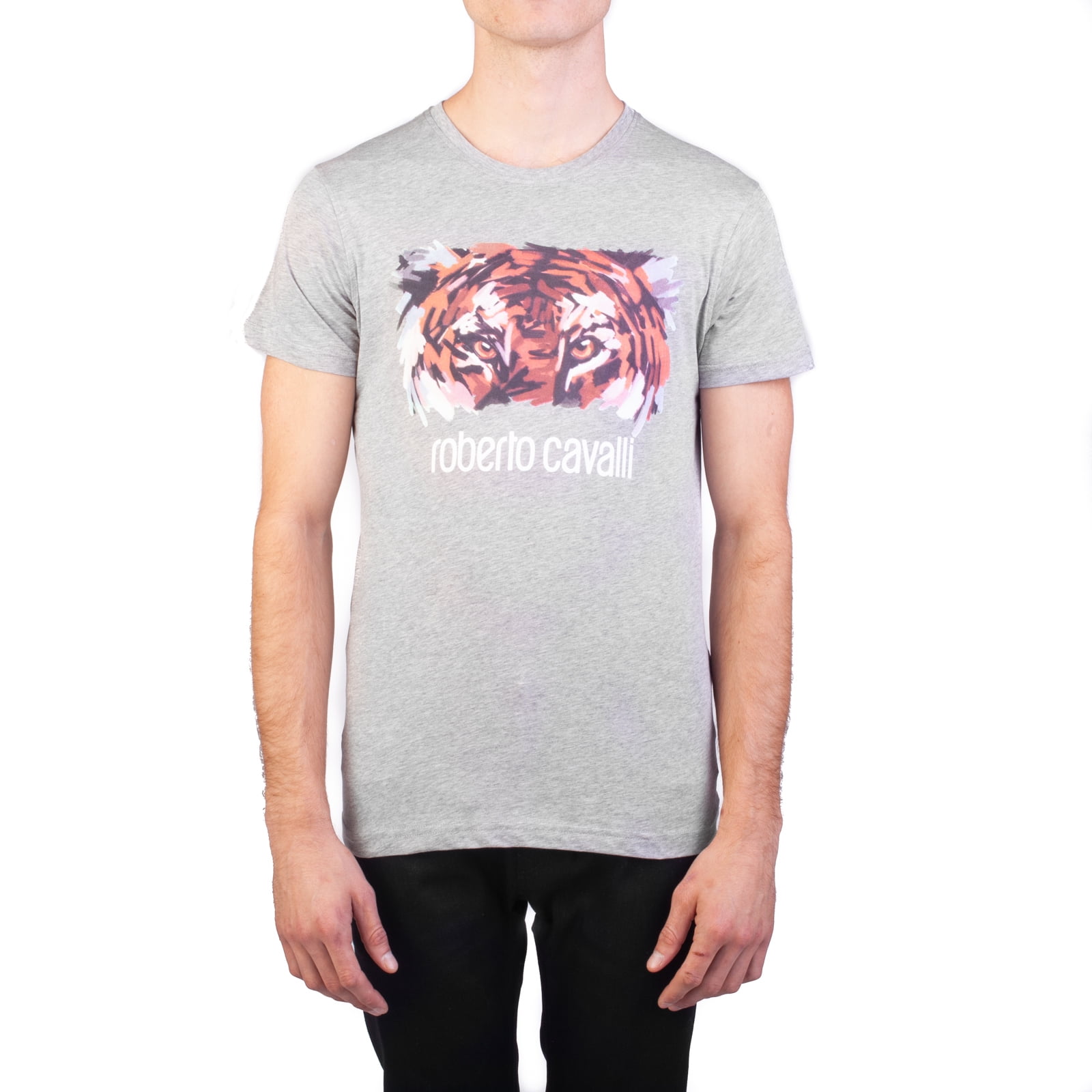 Roberto Cavalli - Roberto Cavalli Men's Cotton Tiger Graphic T-Shirt ...