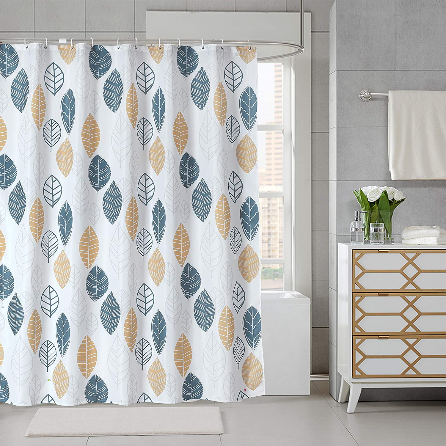 Macaron Cake Shower Curtain Bedroom Decor Waterproof Fabric & 12Hooks 180*180cm 