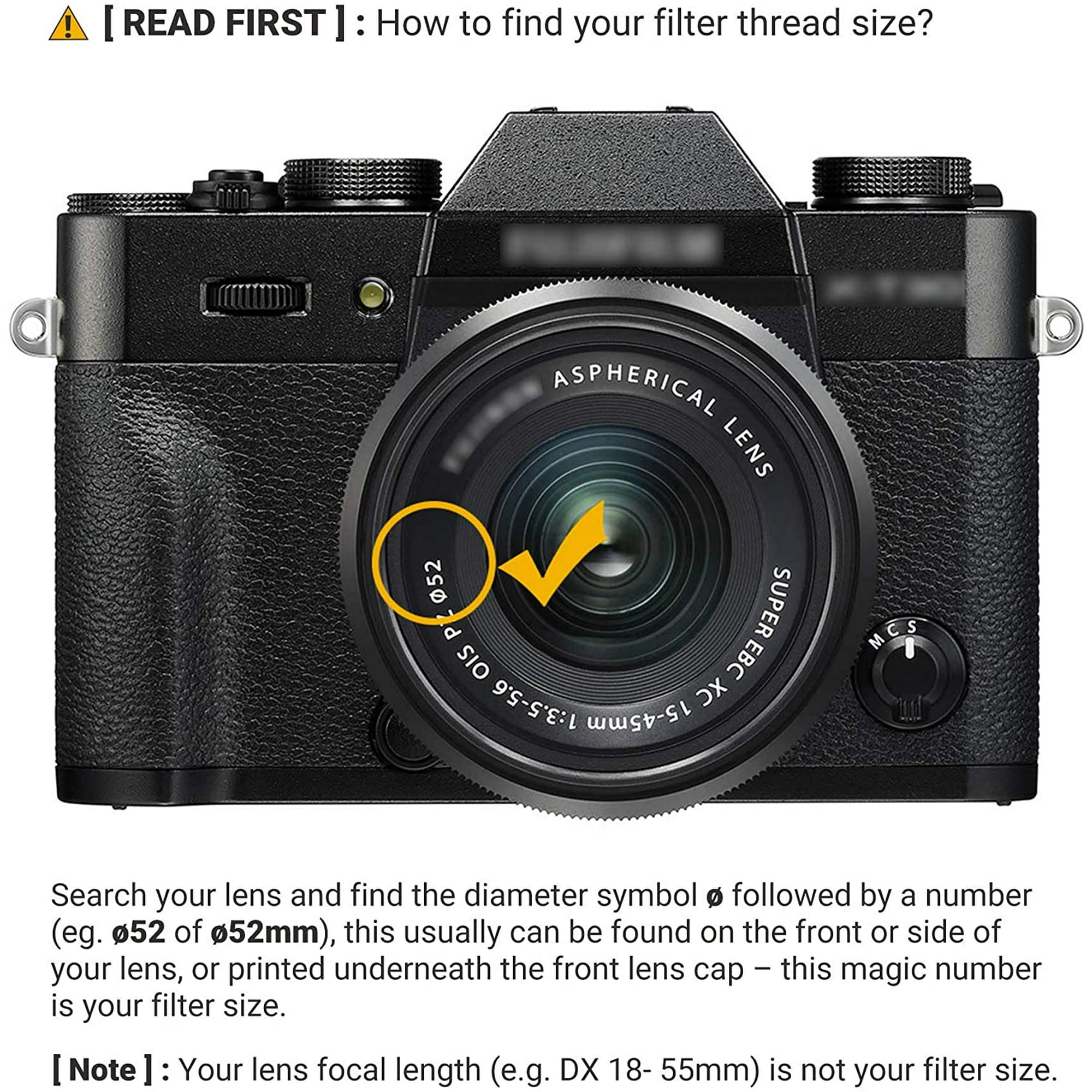 52mm Star Filter (4 Points) Adjustable Starburst Filter for Nikon AF-S DX  18-55mm f3.5-5.6G /Canon EF-S 24mm f2.8 Kit Lens, Cross Star Effect Filter  for Camera Lens | Walmart Canada