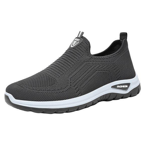 NOKIO Men's Walking Shoes Lightweight Breathable Knit Sneakers Comfortable S𝗅ip On Sport Shoes with Non-S𝗅ip Durab𝗅e Sole for All Day Standing,Work,Travel and Casual Wear