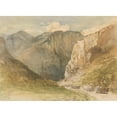 thumbnail image 3 of Charles Rochussen 14x11 Black Modern Framed Museum Art Print Titled - Ox Carts on a Road Between the Mountains in the Canton of Sankt Gallen (1871), 3 of 5